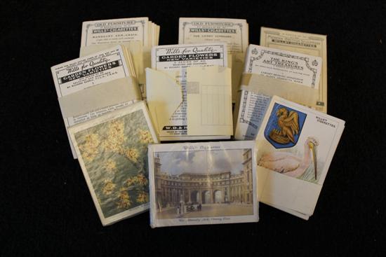 9 sets of Willss large cigarette cards, 1st & 2nd series, inc Heraldic Signs & Their Origins (1925)